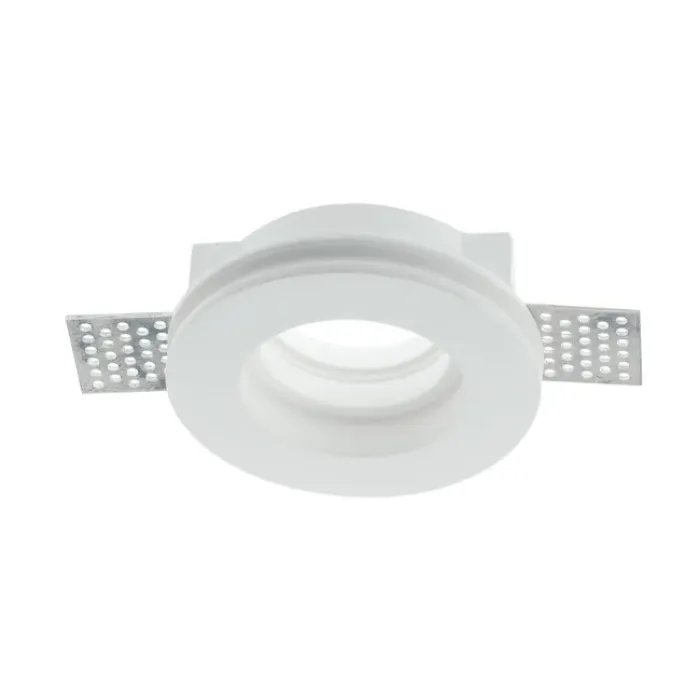 PORTAFARETTO GU10 INTEC IN GESSO VERNICIABILE ROTONDO 