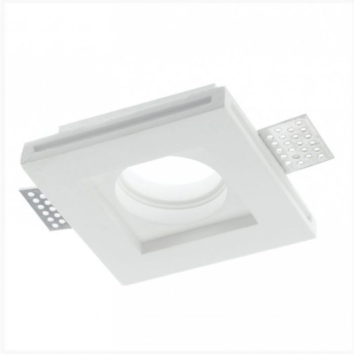 PORTAFARETTO GU10 INTEC IN GESSO VERNICIABILE QUADRATO
